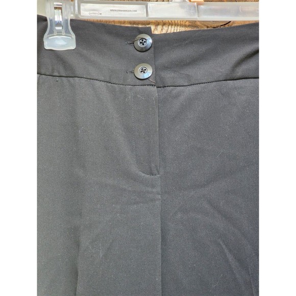 Black Dress Pants Larry Levine Size 10 Stretch Work Office - Picture 2 of 6